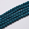 Natural Lava Rock Round Bead Strands G-I124-6mm-09-4