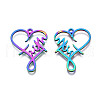 Ion Plating(IP) 201 Stainless Steel Pendants STAS-N098-045M-3