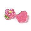 Glitter Plated Resin Cabochons RESI-H163-06B-2