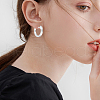 Beebeecraft 2 Pairs Rhodium Plated 925 Sterling Silver Huggie Hoop Earrings STER-BBC0007-36-5