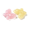 Plated Jelly Opaque Acrylic Beads OACR-G033-02-2
