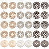 HOBBIESAY 18Pcs 3 Colors Alloy Rhinestone Buttons BUTT-HY0001-07-1