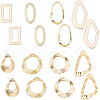 BENECREAT 32Pc 8 Style Brass Linking Rings KK-BC0008-14-1