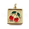 Brass Enamel Pendants KK-B136-02G-01-1