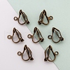 Brass Clip-on Earring Findings X-EC109-NFAB-5