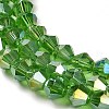 Transparent Electroplate Glass Beads Strands EGLA-A039-T6mm-B03-3