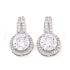 Brass Micro Pave Cubic Zirconia Pendants KK-E068-VC424-2