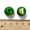 St. Patrick's Day Series Printed Schima Wood European Beads WOOD-V002-01I-3