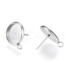 304 Stainless Steel Stud Earring Settings X-MAK-R012-03-1