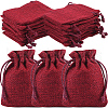 Beebeecraft 24Pcs Burlap Packing Pouches Drawstring Bags ABAG-BBC0001-07D-1