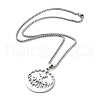 Non-Tarnish 304 Stainless Steel Pendant Necklaces NJEW-K253-22P-2