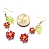 3Pairs Electroplate Glass Dangle Earrings EJEW-TA00652-6