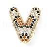 Brass Micro Pave Cubic Zirconia Pendants KK-Z108-02G-V-1