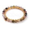 Natural Mixed Gemstone Pendants PALLOY-JF00590-4