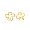 Hollow Flower 925 Sterling Silver Stud Earrings EJEW-S271-03G-4