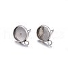 Non-Tarnish 304 Stainless Steel Stud Earring Settings X-STAS-H467-08P-10mm-2