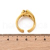 Knot 304 Stainless Steel Open Cuff Ring RJEW-Z082-01C-G-5