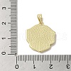 Brass Pave Shell Pendants KK-I708-09A-G-3
