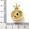 Brass Micro Pave Cubic Zirconia Pendants KK-U076-10G-B-3