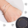 Beebeecraft 20Pcs 2 Colors Brass Micro Pave Clear Cubic Zirconia Connector Charms KK-BBC0002-17-5