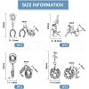 SUPERFINDINGS Tibetan Style Alloy Pendants FIND-FH0005-26-2