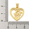 Rack Plating Brass Micro Pave Clear Cubic Zirconia Pendants KK-B091-49G-05-3