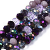 Electroplate Glass Beads Strands EGLA-N002-12C-1