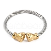 Ion Plating(IP) 304 Stainless Steel Bangles for Women STAS-M023-19D-2
