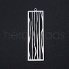 Tarnish Resistant 201 Stainless Steel Big Filigree Pendants STAS-T049-T701-1-1