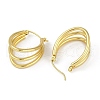 PVD Vacuum Plating 201 Stainless Steel Triple Hoop Earrings for Women EJEW-F345-17G-2