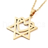 304 Stainless Steel Pendant Necklaces NJEW-P306-08G-1