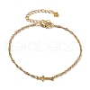 304 Stainless Steel Cross Link Bracelets BJEW-JB11699-01-2