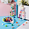 SOFPLATE 120Pcs 24 Colors Round Food Grade Eco-Friendly Silicone Beads SIL-SP0001-04-3