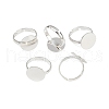 Brass Pad Ring Bases KK-EC022-14mm-S-RS-5