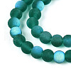 Frosted Transparent Glass Beads Strands GLAA-T032-T4mm-MBB21-3