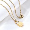 304 Stainless Steel Rolo Chain Pendant Necklaces NJEW-S444-01G-20-1