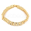 Golden Brass Micro Pave Cubic Zirconia Link Bracelets BJEW-P314-A08-G-1