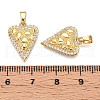 Brass Micro Pave Cubic Zirconia Pendants KK-N254-241G-3