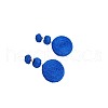 Flat Round Alloy Raffia Dangle Stud Earrings FS-WG4F3C4-03-2