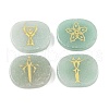 4Pcs 4 Styles Natural Green Aventurine Display Decorations G-F786-02C-05-1