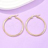 Ion Plating(IP) 304 Stainless Steel Hoop Earrings EJEW-N0016-11G-E-4