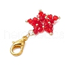 Handmade Glass Seed Beaded Pendant Decorations HJEW-MZ00204-5