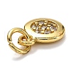 Brass Micro Pave Cubic Zirconia Charms ZIRC-H119-09G-3