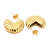 Flower Shape Vacuum Plating 304 Stainless Steel Stud Earrings EJEW-K259-01G-2