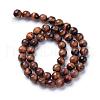 Natural Dyed & Heated Red Tiger Eye Bead Strands G-R411-14-8mm-2