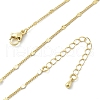 Brass Disc Twisted Chain Necklaces NJEW-A042-09G-4