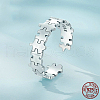 Puzzle 925 Sterling Silver Adjustable Cuff Rings FS-WG2DCD2-01-1