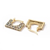 Cubic Zirconia Rectangle Hoop Earrings EJEW-C008-12G-02-2