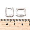 Brass Micro Pave Clear Cubic Zirconia Hoop Earrings EJEW-Z121-10P-5