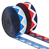 FINGERINSPIRE 10 Yards 2 Colors Flat Nylon Elastic Band with Wave Pattern EC-FG0001-04-1